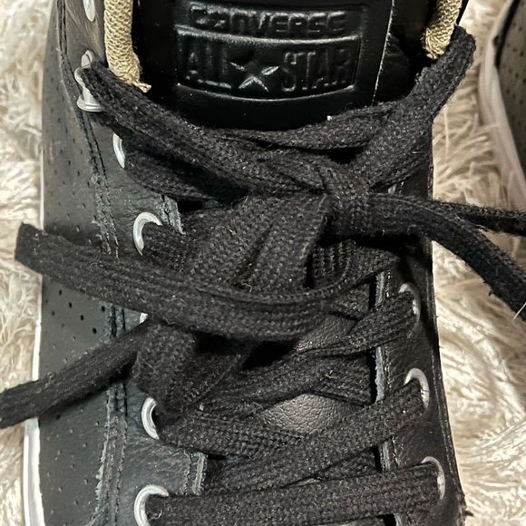 Converse ALL STAR Fulton Black Leather Mid Unisex 6Y Women 7.5 / 151051C -no box - Picture 7 of 9